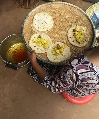 Nepal food distribution preparation